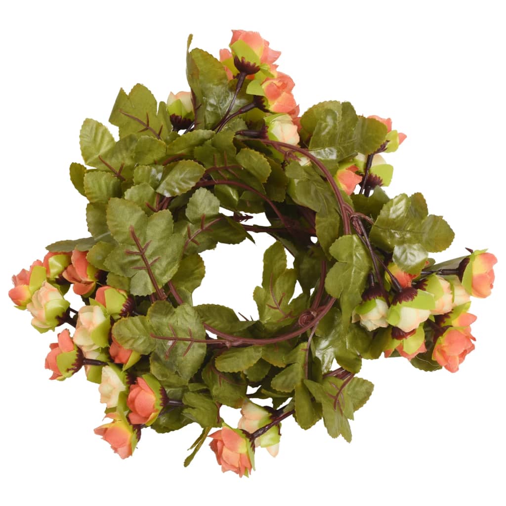 Blomstergirlanger 6 st rosenröd 215 cm