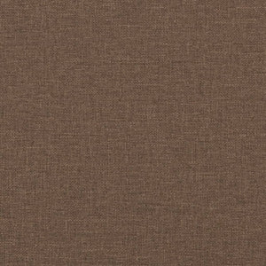 2-sits soffa med prydnadskuddar brun 120 cm tyg