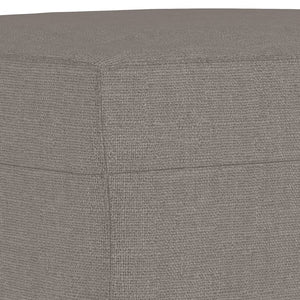 Fåtölj med fotpall Taupe 60 cm tyg