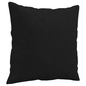 Soffgrupp med kuddar 4 delar svart mikrofibertyg