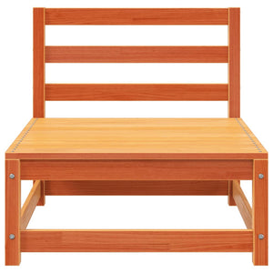 Trädgårdssoffa utan armstöd vaxbrun 70x70x67 cm massiv furu