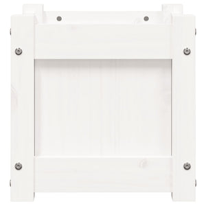 Odlingslåda vit 31x31x31 cm massiv furu