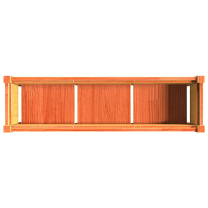 Odlingslådor med ben vaxbrun 110x31x70 cm massiv furu