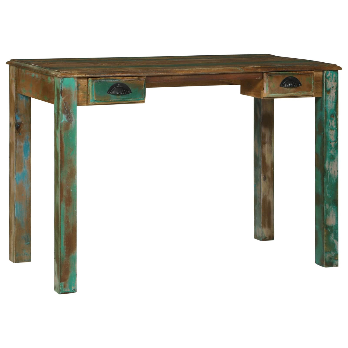 Skrivbord med låda Brun 112 x 55 x 76 cm Solid återvunnen trä