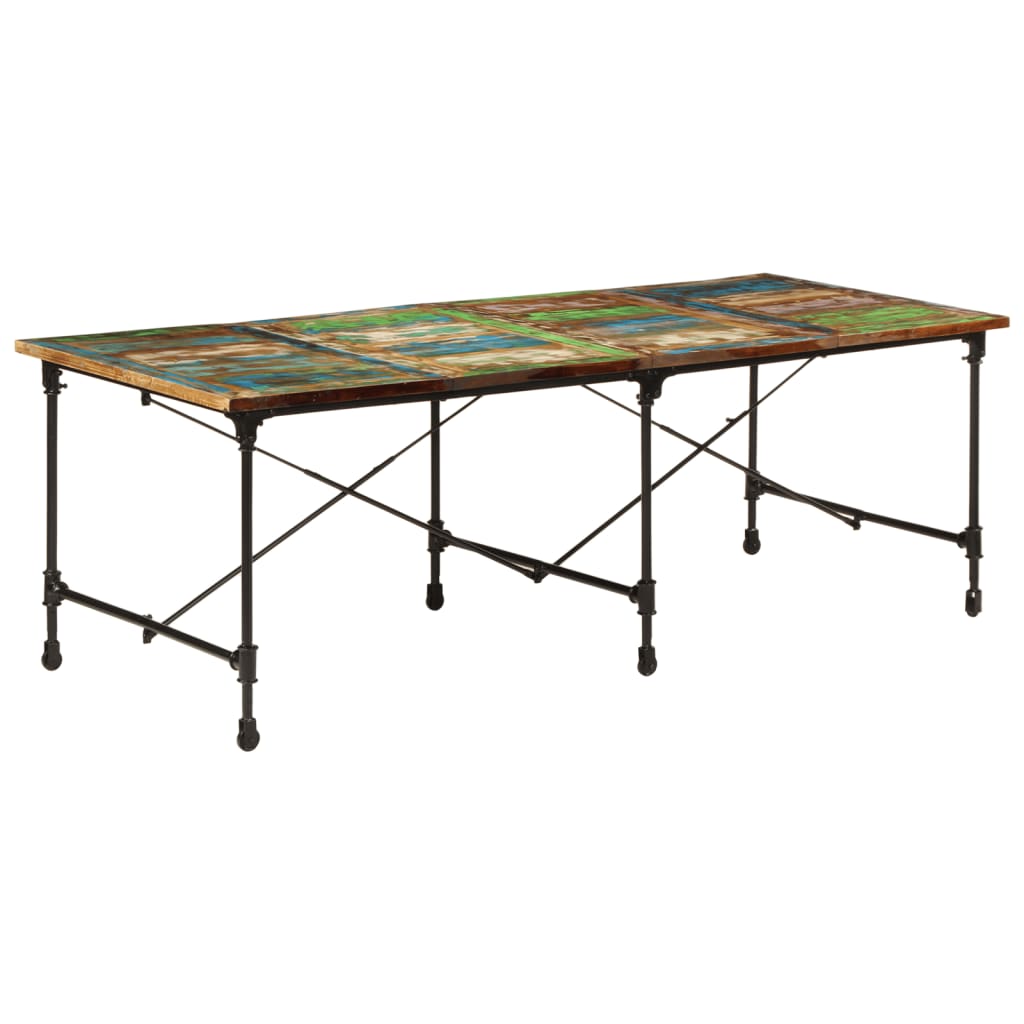 Matbord 220x90x77 cm massivt återvunnit trä