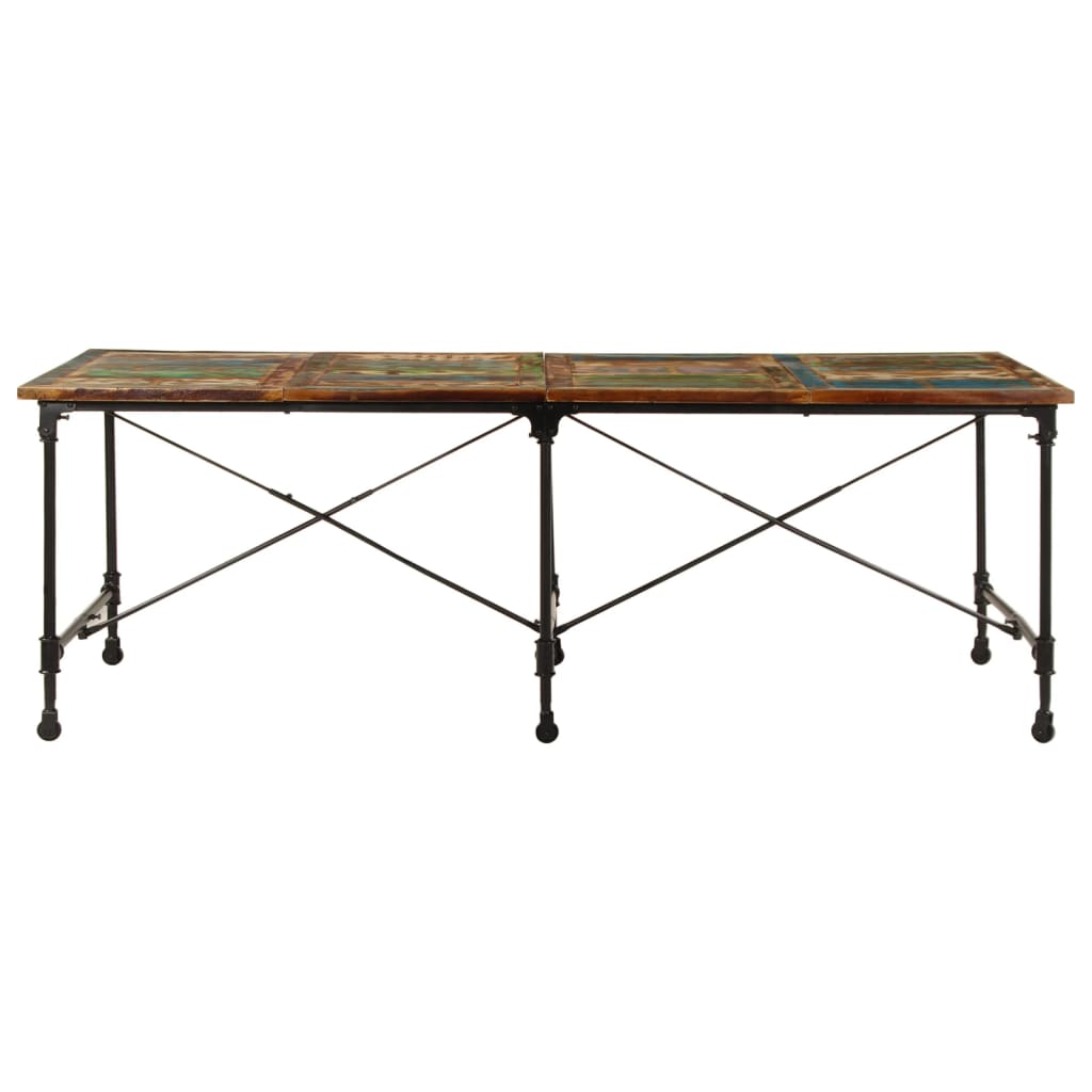 Matbord 220x90x77 cm massivt återvunnit trä
