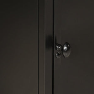 Väggmonterat badrumsskåp 40x30x50 cm järn och massivt mangoträ