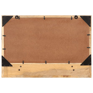 Spegel med hylla 80x8x55 cm glas och massivt mangoträ