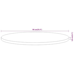 Bordsskiva Ø90x3,8 cm rund massivt akaciaträ