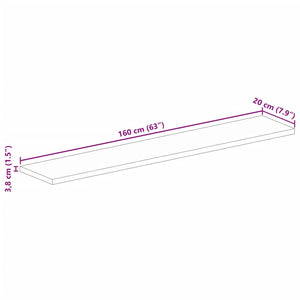 Bordsskiva 160x20x3,8 cm rektangulär massivt mango-trä