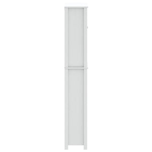 Tvättmaskinskåp BERG vit 76x27x164,5 cm massivt trä