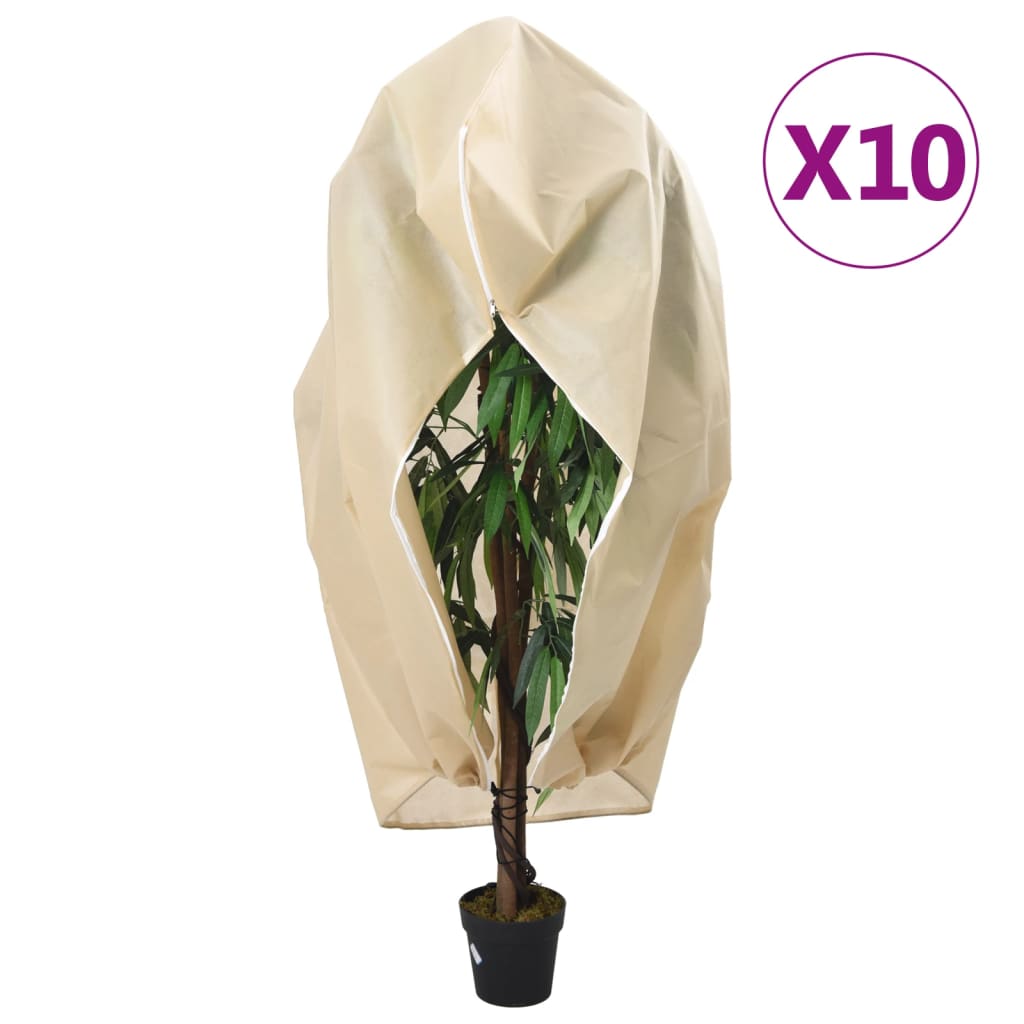 Fiberdukar med blixtlås 10 st 70 g/m² 3,93x3,5 m