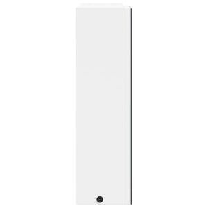 Spegelskåp och LED-lampa vit 45x13x52 cm