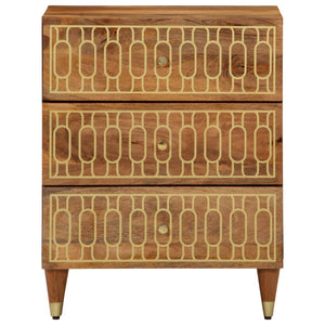 Sängbord 50x33x62 cm massivt mangoträ