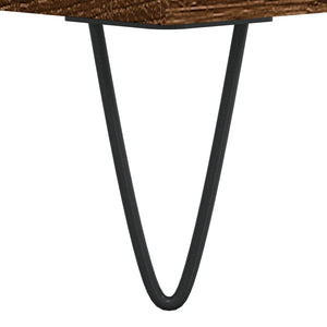 Sängbord 2 st brun ek 40x35x50 cm konstruerat trä