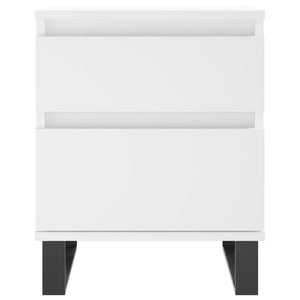 Sängbord vit 40x35x50 cm konstruerat trä