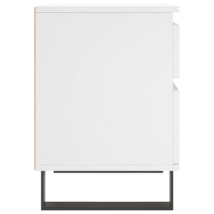 Sängbord vit 40x35x50 cm konstruerat trä