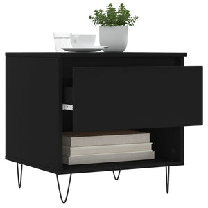 Soffbord svart 50x46x50 cm konstruerat trä