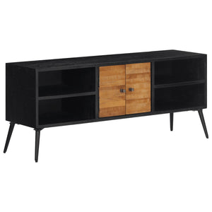 Tv-bänk 112x31x45 cm massiv återvunnen teak