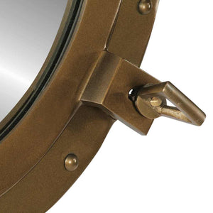 Väggspegel Ø50 aluminium och glas