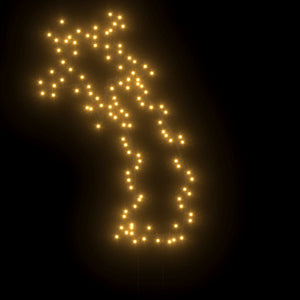 Julmeteor med spett 115 LEDs 85 cm