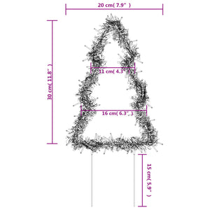 Julträd 3 st med spett 50 LEDs 30 cm