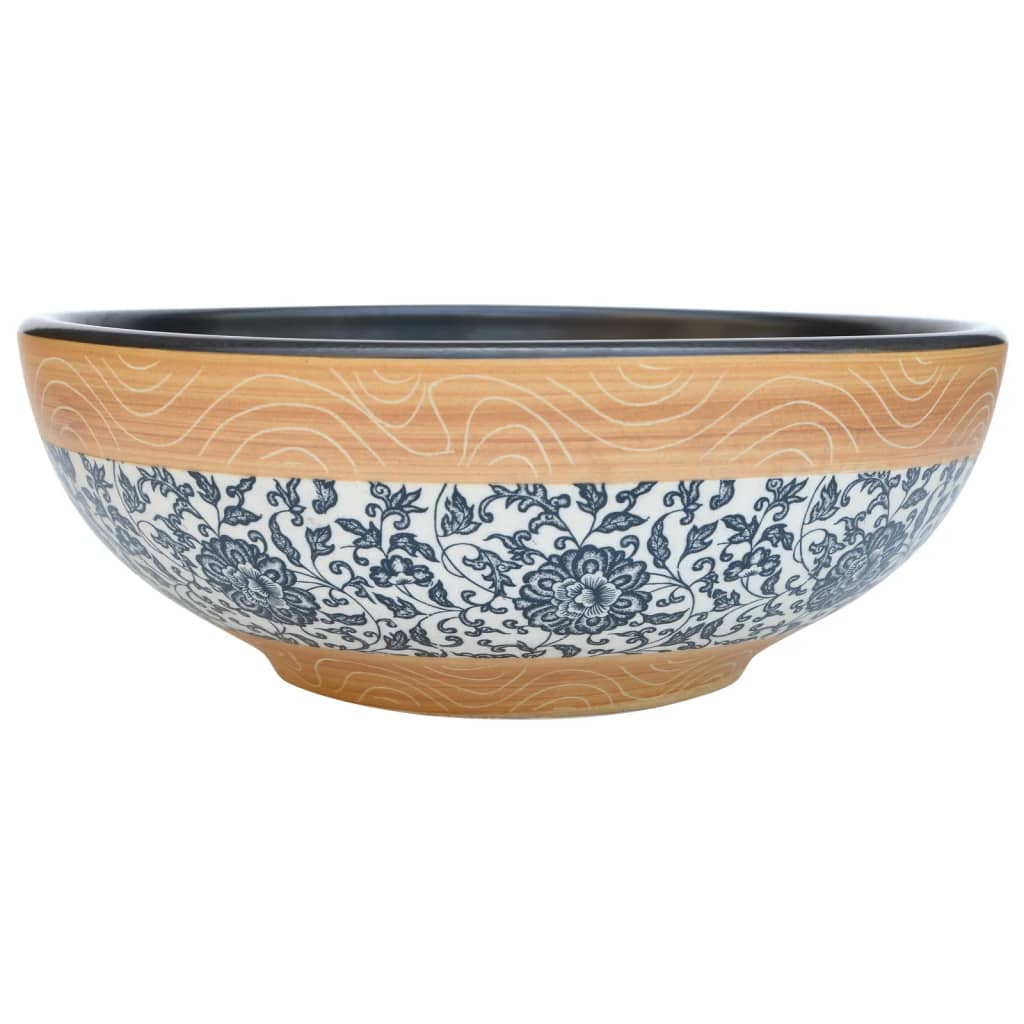 Handfat flerfärgad rund Φ41x14 cm keramik