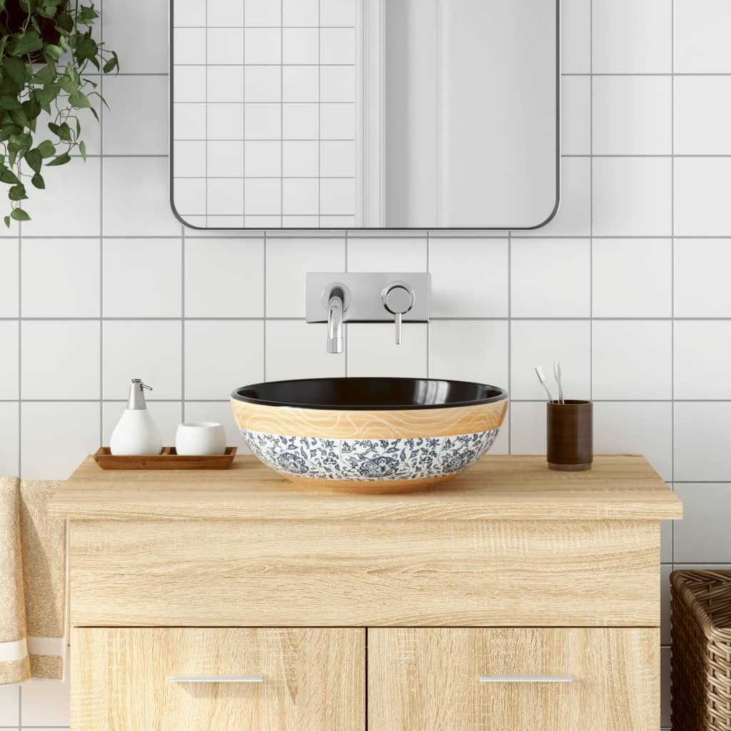 Handfat flerfärgad rund Φ41x14 cm keramik