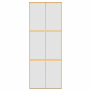 Skjutdörr guld 76x205 cm frostat ESG-glas och aluminium