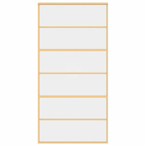 Skjutdörr guld 102,5x205 cm klart ESG-glas och aluminium