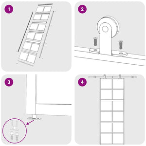 Skjutdörr guld 76x205 cm frostat ESG-glas och aluminium