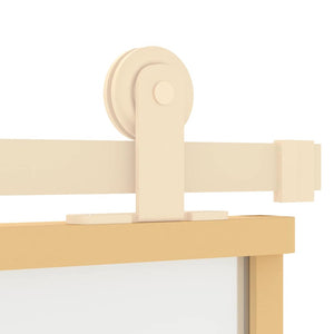 Skjutdörr guld 90x205 cm frostat ESG-glas och aluminium