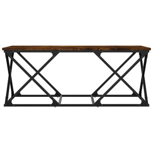 Soffbord rökfärgad ek 100x49x40 cm konstruerat trä