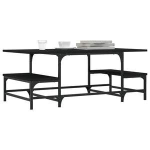 Soffbord svart 100x50,5x40 cm konstruerat trä