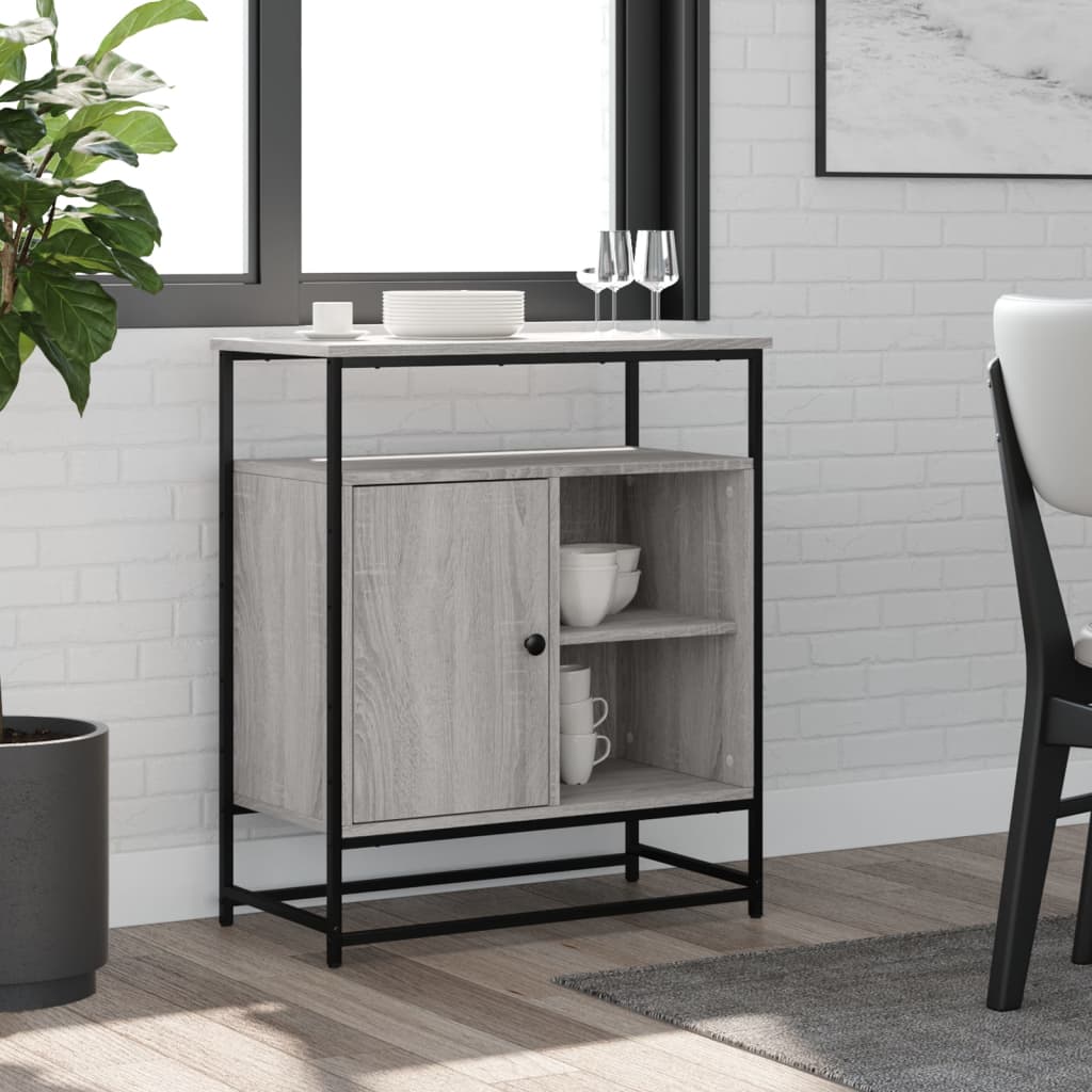 Byrå grå sonoma 69x35x80 cm konstruerat trä