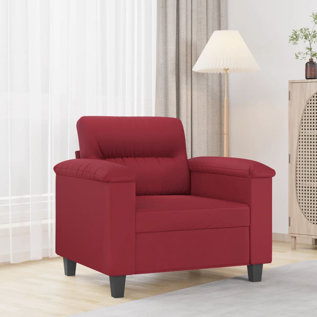 Fåtölj vinröd 60 cm Konstläder