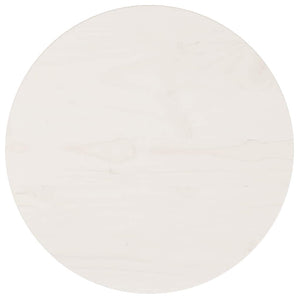 Bordsskiva rund vit Ø40x3 cm massiv furu