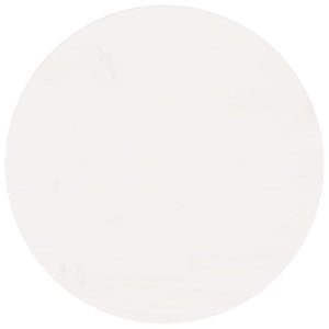 Bordsskiva rund vit Ø60x3 cm massiv furu