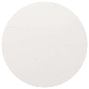Bordsskiva rund vit Ø90x3 cm massiv furu