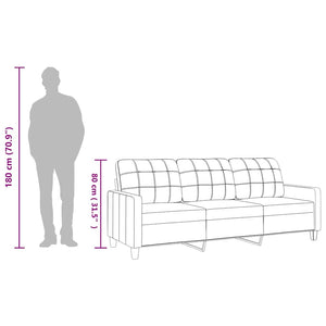 3-sitssoffa vinröd 180 cm konstläder
