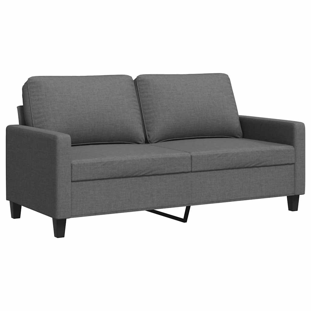 Soffa 2-sits mörkgrå 140 cm tyg