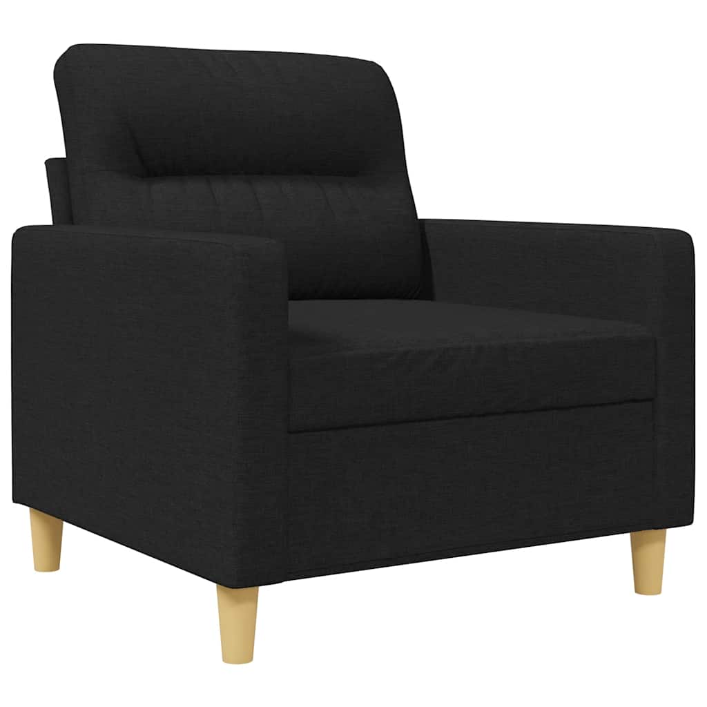 Fåtölj svart 60 cm tyg