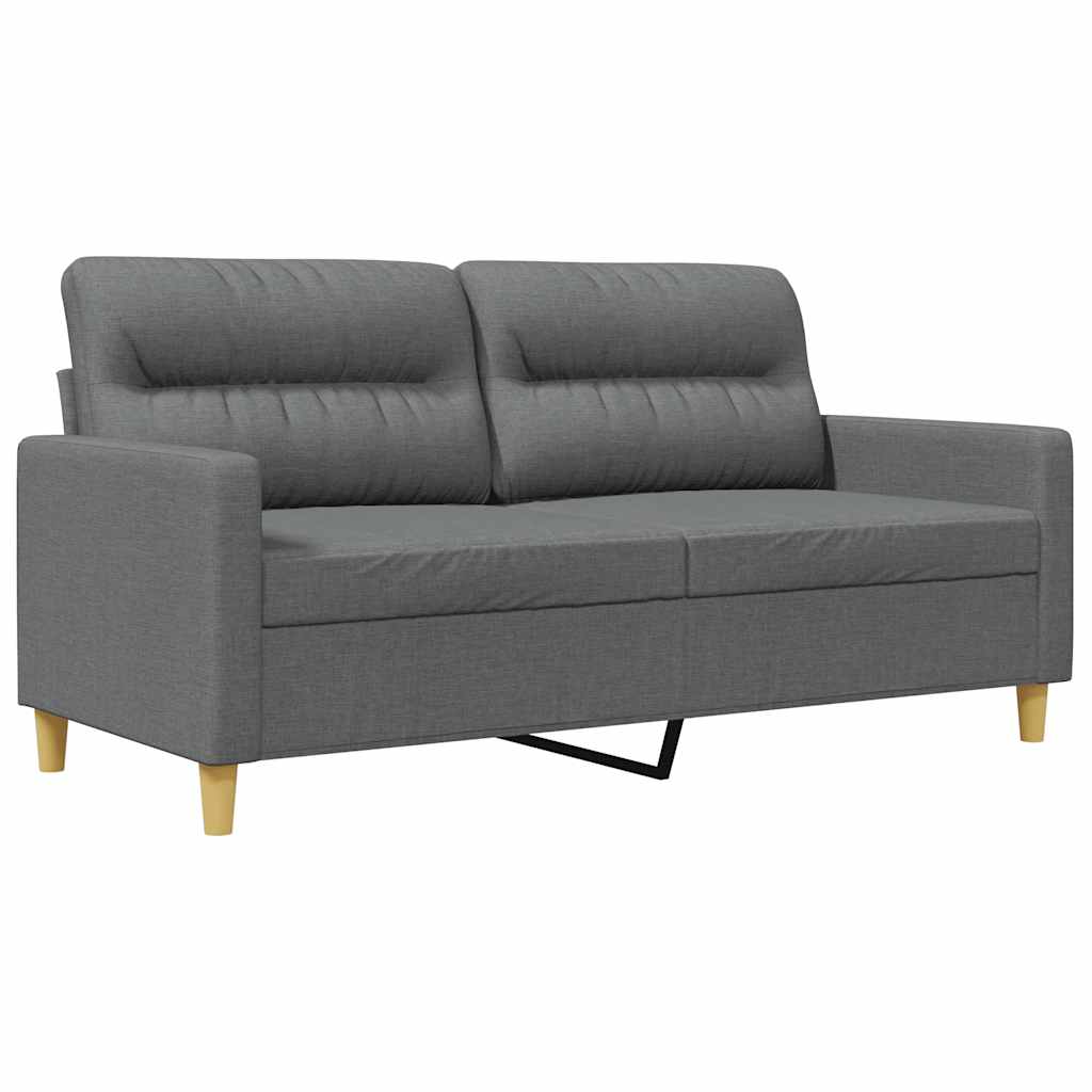 Soffa 2-sits mörkgrå 140 cm tyg