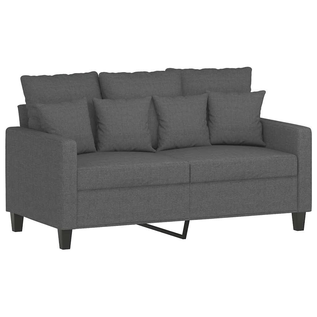 Soffa 2-sits mörkgrå 120 cm tyg