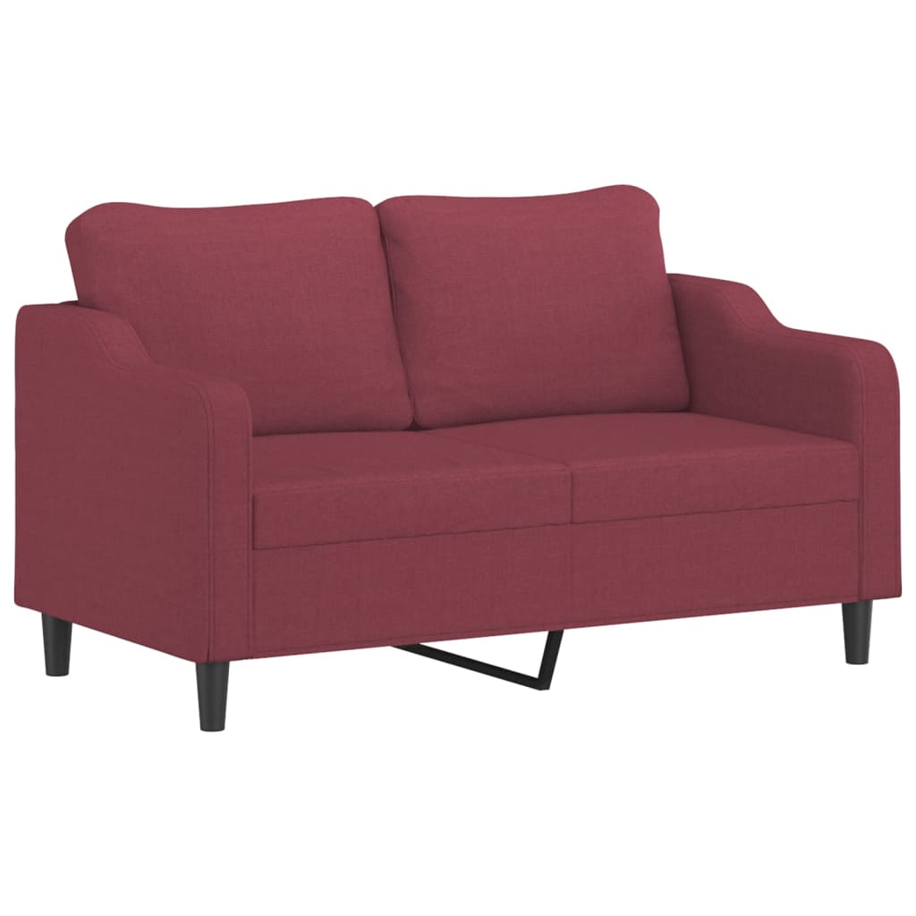 2-sitssoffa vinröd 140 cm tyg