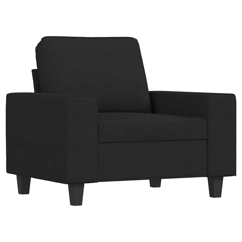 Fåtölj svart 60 cm tyg