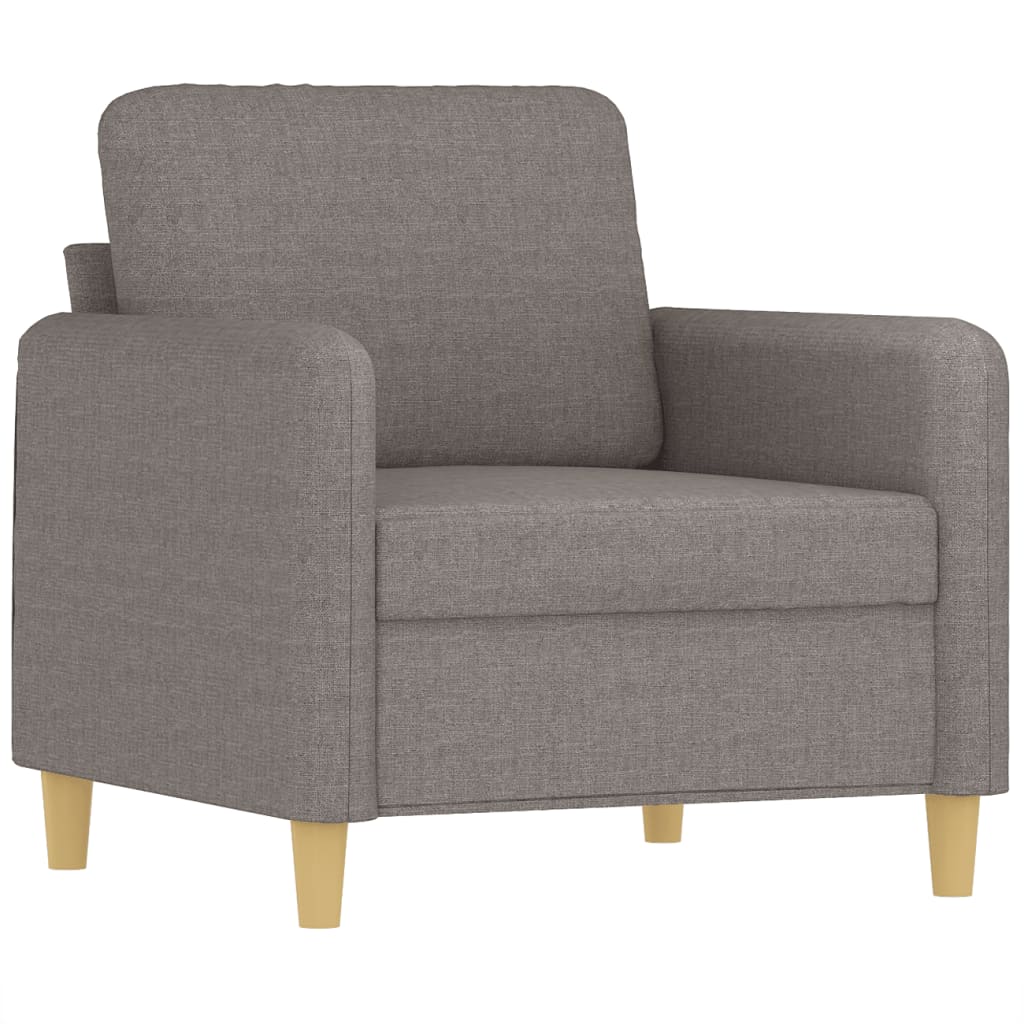 Fåtölj taupe 60 cm tyg