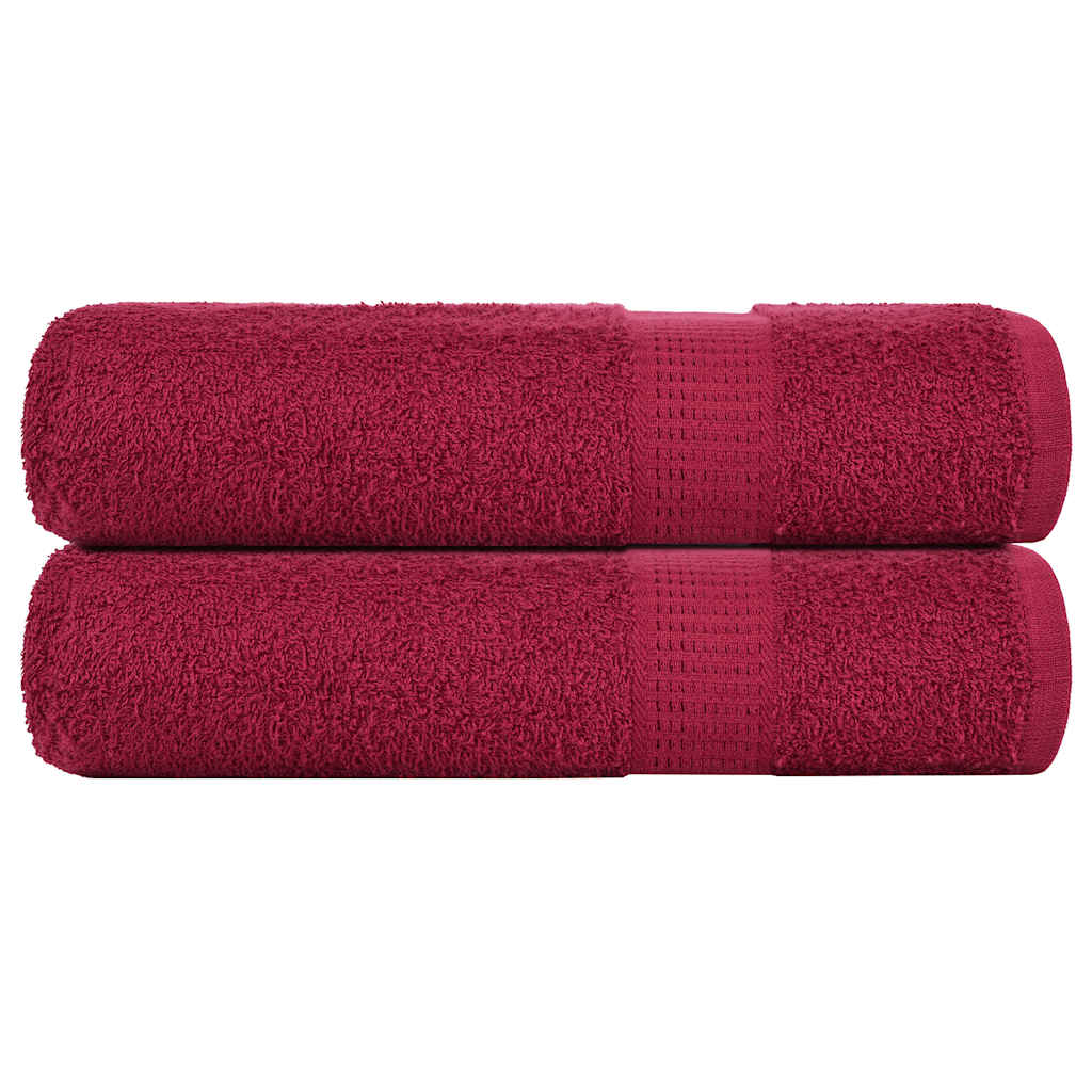 Badlakan FROGN 2 st vinröd 100x150 cm 360 gsm