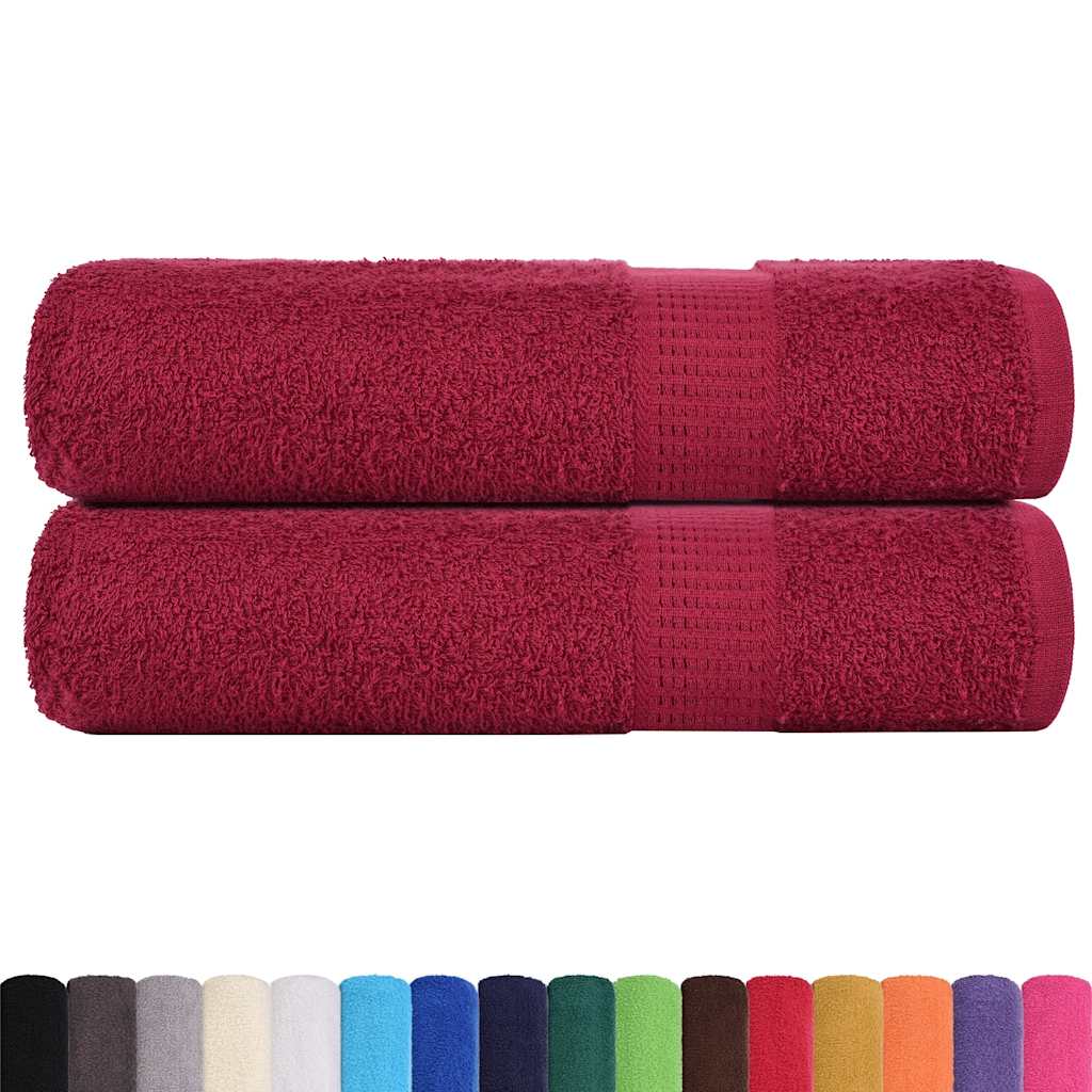 Badlakan FROGN 2 st vinröd 100x150 cm 360 gsm