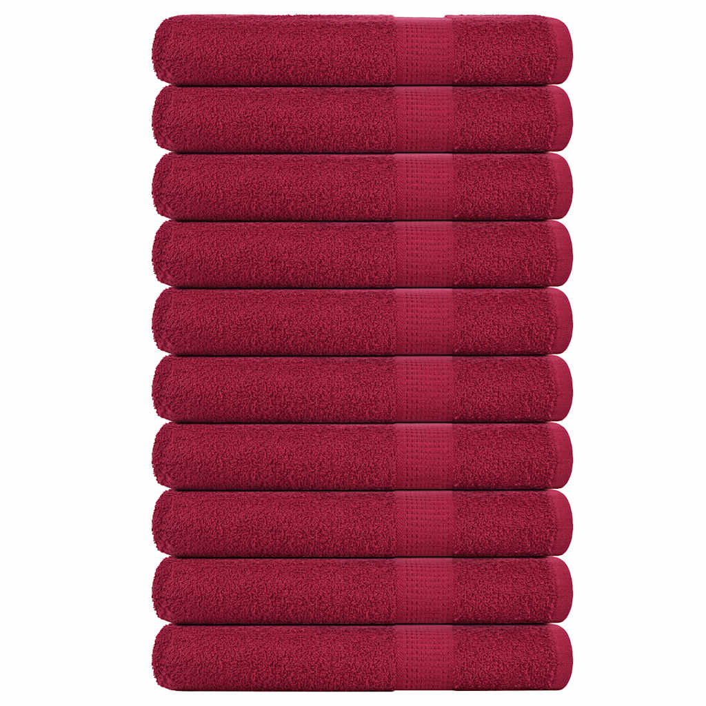 Bastuhanddukar FROGN 10 st vinröd 80x200 cm 360 gsm